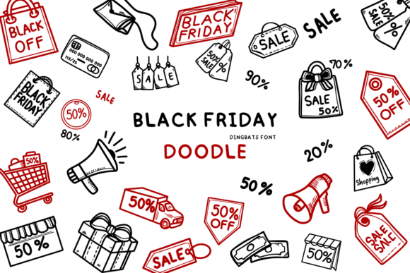 Black Friday Doodle: A Fun Dingbat Font