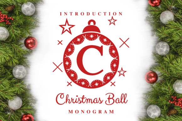 Christmas Ball Monogram Font