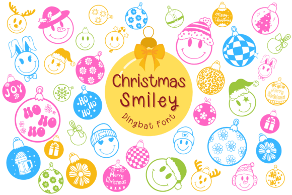Christmas Smiley Font for Festive Branding