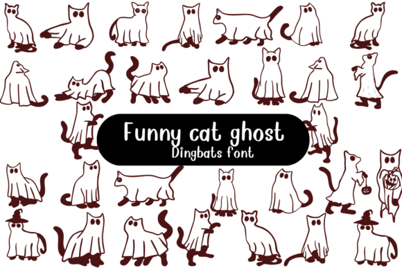 Funny Cat Ghost Font for Creative Campaigns
