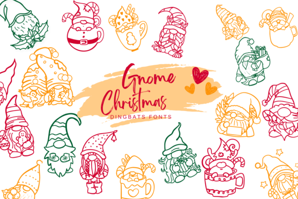 Gnome Christmas Font for Festive Design