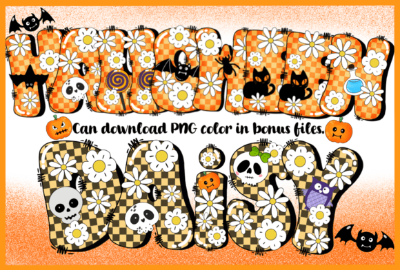 Halloween Daisy Font for Creative Projects