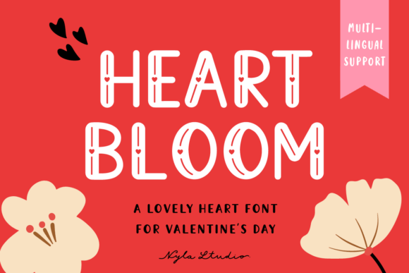 Heart Bloom Font for Business Branding
