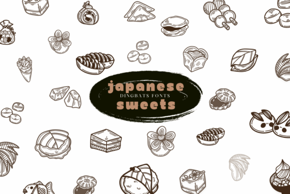 Japanese Sweets Font