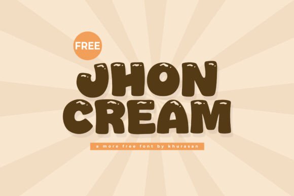 Jhon Cream: A Cute Display Font for Creative Projects