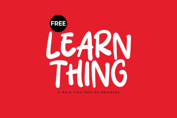 Learn Thing: A Cute Display Font for Creative Projects