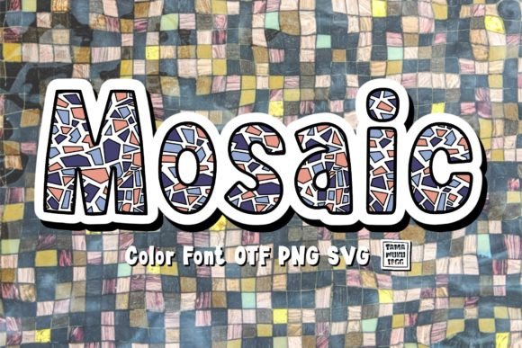 Mosaic Color Font for Web Design