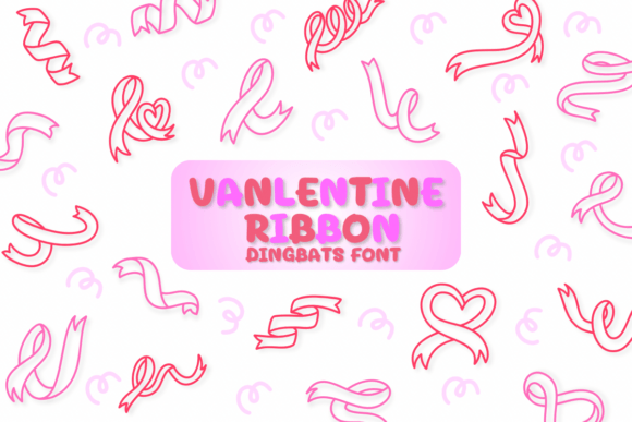 Valentine Ribbon Font for Creative Projects